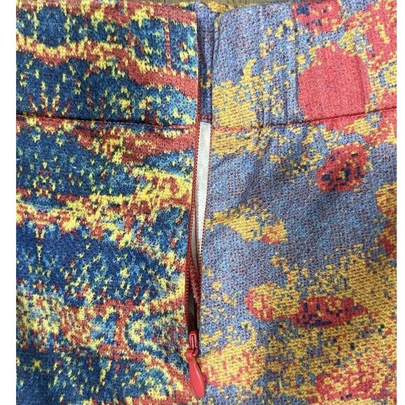 Azsalyn Colorblock Print Short Side Zip Women’s 12 Stretch Cotton Artsy Festival - Picture 5 of 9